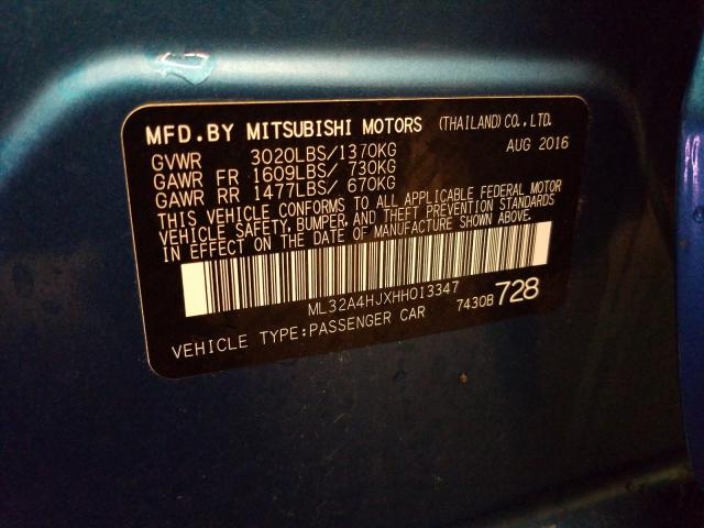 Photo 9 VIN: ML32A4HJXHH013347 - MITSUBISHI MIRAGE 