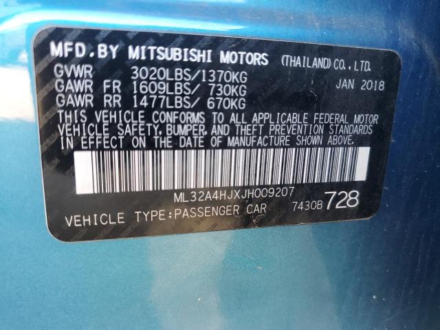 Photo 11 VIN: ML32A4HJXJH009207 - MITSUBISHI MIRAGE 