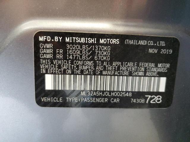 Photo 11 VIN: ML32A5HJ0LH002548 - MITSUBISHI MIRAGE LE 