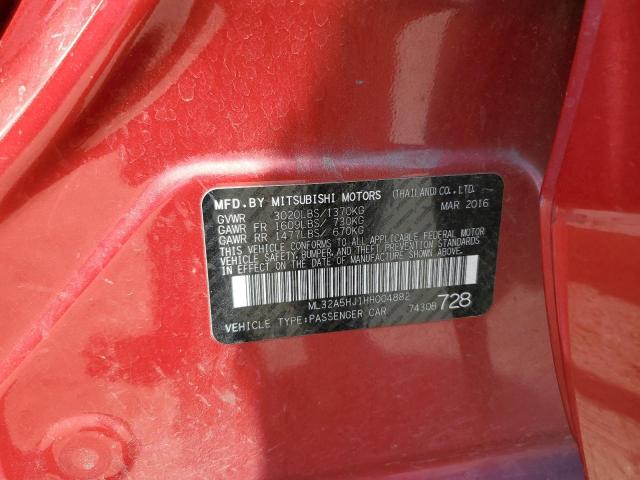 Photo 11 VIN: ML32A5HJ1HH004882 - MITSUBISHI MIRAGE GT 