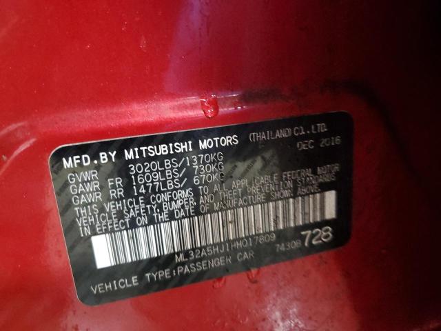 Photo 11 VIN: ML32A5HJ1HH017809 - MITSUBISHI MIRAGE GT 