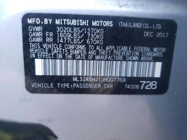 Photo 9 VIN: ML32A5HJ1JH007769 - MITSUBISHI MIRAGE GT 