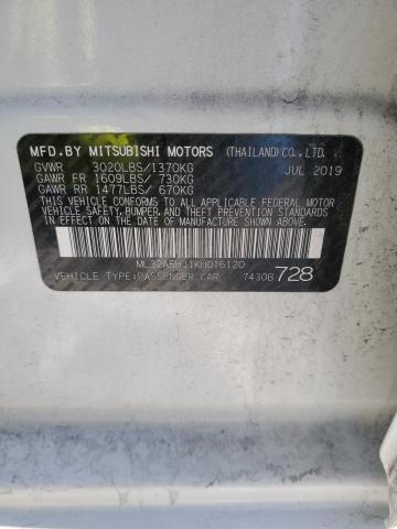 Photo 11 VIN: ML32A5HJ1KH016120 - MITSUBISHI MIRAGE LE 