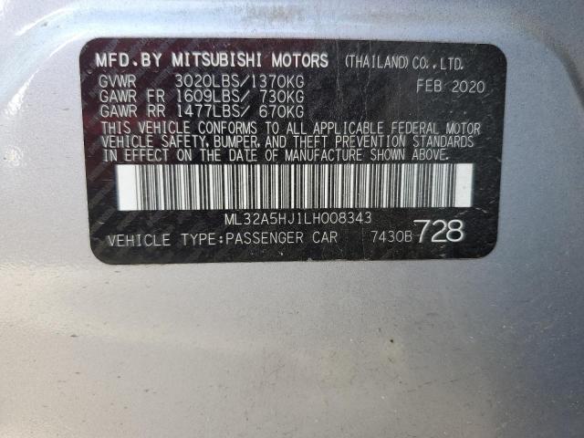 Photo 11 VIN: ML32A5HJ1LH008343 - MITSUBISHI MIRAGE LE 