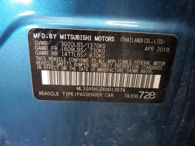 Photo 11 VIN: ML32A5HJ2KH012674 - MITSUBISHI MIRAGE LE 