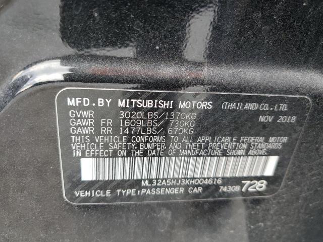 Photo 13 VIN: ML32A5HJ3KH004616 - MITSUBISHI MIRAGE LE 