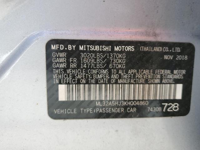 Photo 11 VIN: ML32A5HJ3KH004860 - MITSUBISHI MIRAGE LE 