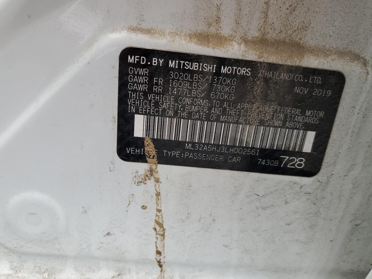 Photo 11 VIN: ML32A5HJ3LH002561 - MITSUBISHI MIRAGE 