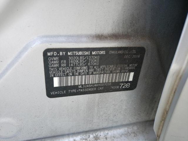 Photo 11 VIN: ML32A5HJ4KH007038 - MITSUBISHI MIRAGE LE 