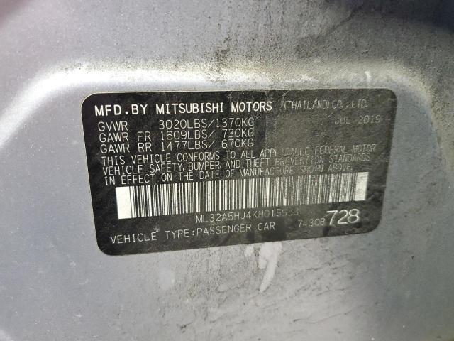 Photo 11 VIN: ML32A5HJ4KH015933 - MITSUBISHI MIRAGE LE 