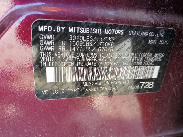 Photo 11 VIN: ML32A5HJ4LH009549 - MITSUBISHI MIRAGE LE 