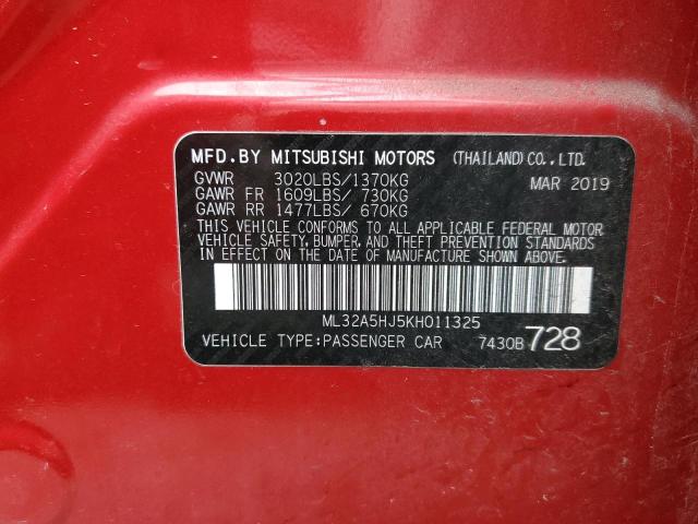 Photo 11 VIN: ML32A5HJ5KH011325 - MITSUBISHI MIRAGE LE 