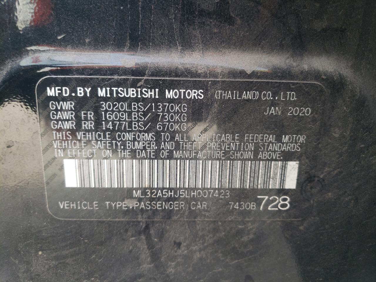 Photo 11 VIN: ML32A5HJ5LH007423 - MITSUBISHI ALL 