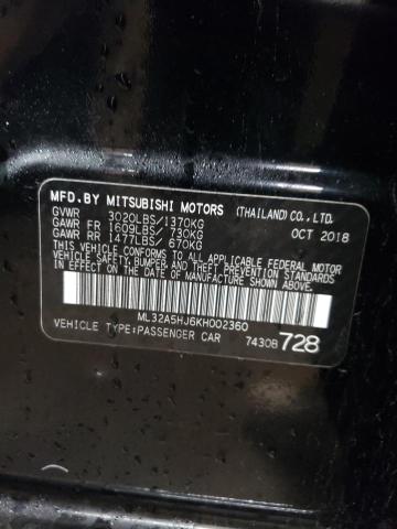 Photo 11 VIN: ML32A5HJ6KH002360 - MITSUBISHI MIRAGE LE 