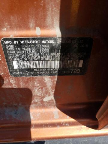 Photo 12 VIN: ML32A5HJ6KH006506 - MITSUBISHI MIRAGE LE 