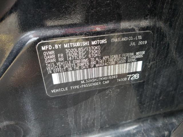 Photo 11 VIN: ML32A5HJ7KH016249 - MITSUBISHI MIRAGE LE 