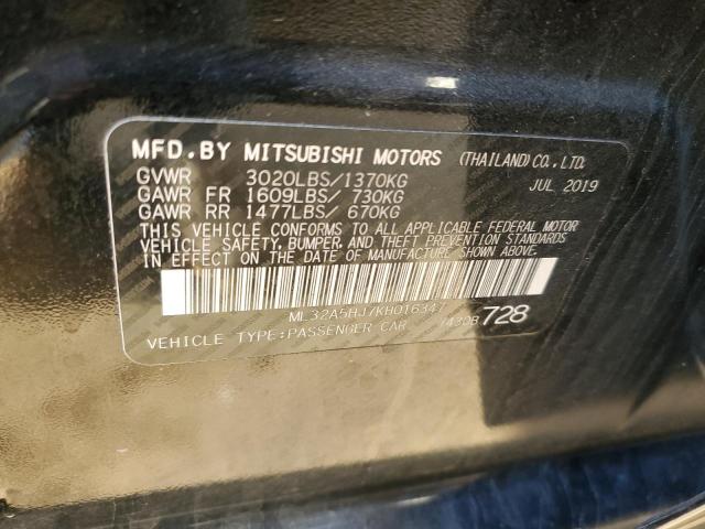 Photo 11 VIN: ML32A5HJ7KH016347 - MITSUBISHI MIRAGE LE 