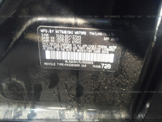 Photo 8 VIN: ML32A5HJ7LH000859 - MITSUBISHI MIRAGE 