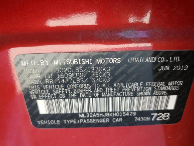 Photo 11 VIN: ML32A5HJ8KH015479 - MITSUBISHI MIRAGE LE 