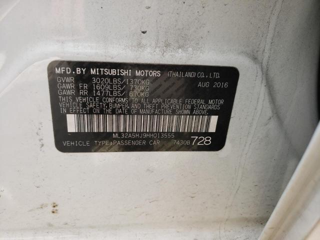 Photo 9 VIN: ML32A5HJ9HH013555 - MITSUBISHI MIRAGE GT 