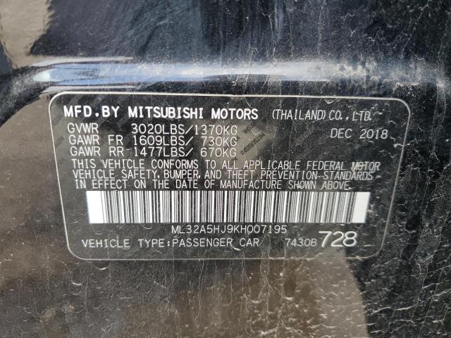 Photo 11 VIN: ML32A5HJ9KH007195 - MITSUBISHI MIRAGE LE 