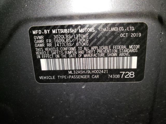 Photo 9 VIN: ML32A5HJ9LH002421 - MITSUBISHI MIRAGE LE 