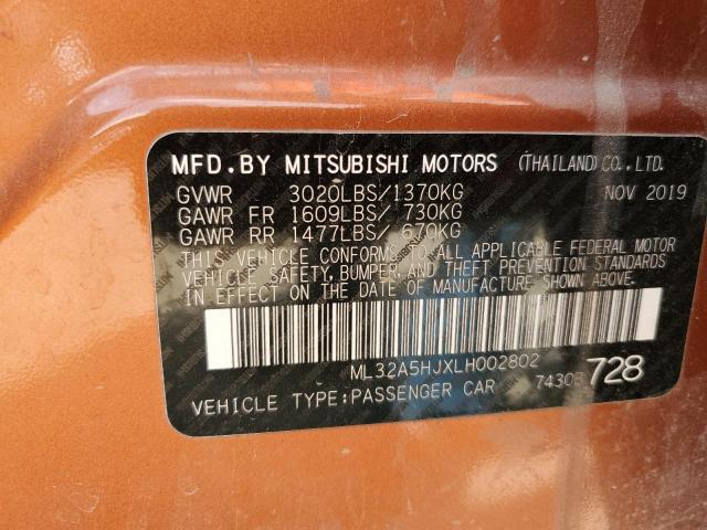 Photo 11 VIN: ML32A5HJXLH002802 - MITSUBISHI MIRAGE LE 