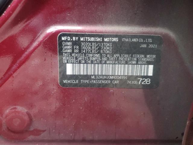 Photo 11 VIN: ML32AUHJ0MH004991 - MITSUBISHI MIRAGE 