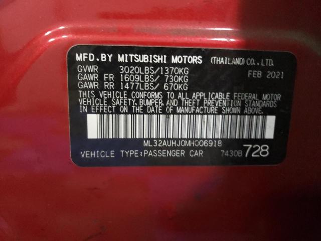 Photo 11 VIN: ML32AUHJ0MH006918 - MITSUBISHI MIRAGE ES 