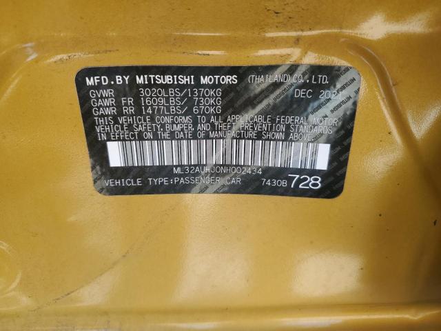 Photo 11 VIN: ML32AUHJ0NH002434 - MITSUBISHI MIRAGE ES 