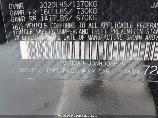 Photo 8 VIN: ML32AUHJ0NH005625 - MITSUBISHI MIRAGE 