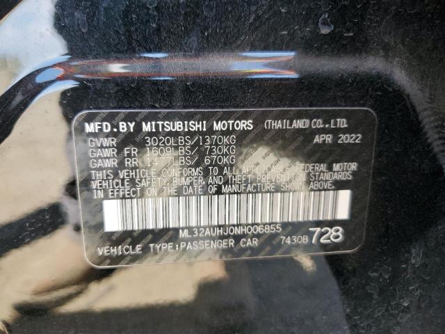 Photo 12 VIN: ML32AUHJ0NH006855 - MITSUBISHI MIRAGE ES 