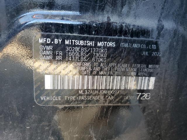 Photo 12 VIN: ML32AUHJ0NH009738 - MITSUBISHI MIRAGE ES 