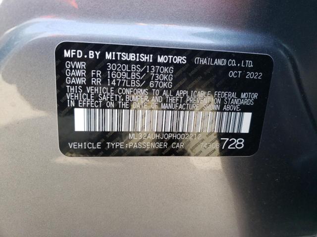 Photo 12 VIN: ML32AUHJ0PH002212 - MITSUBISHI MIRAGE 