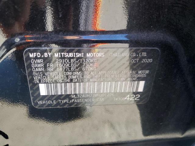 Photo 11 VIN: ML32AUHJ1MH001226 - MITSUBISHI MIRAGE 