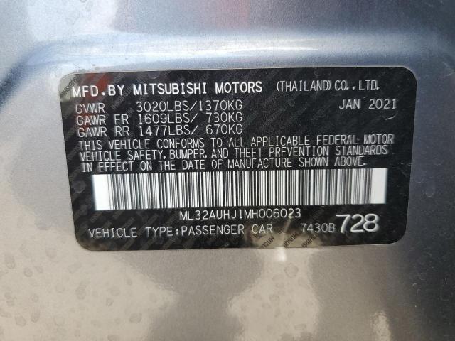 Photo 11 VIN: ML32AUHJ1MH006023 - MITSUBISHI MIRAGE ES 