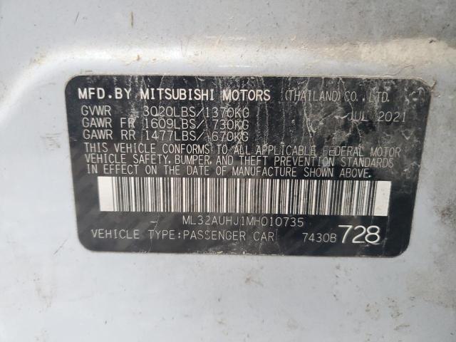 Photo 11 VIN: ML32AUHJ1MH010735 - MITSUBISHI MIRAGE ES 