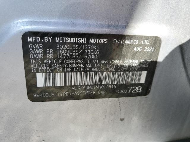 Photo 11 VIN: ML32AUHJ1MH012615 - MITSUBISHI MIRAGE ES 