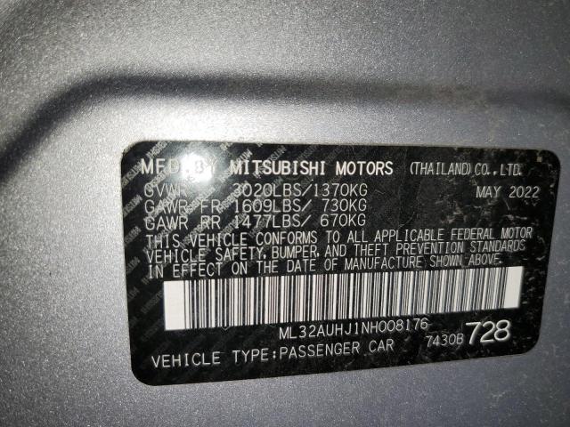 Photo 11 VIN: ML32AUHJ1NH008176 - MITSUBISHI MIRAGE 