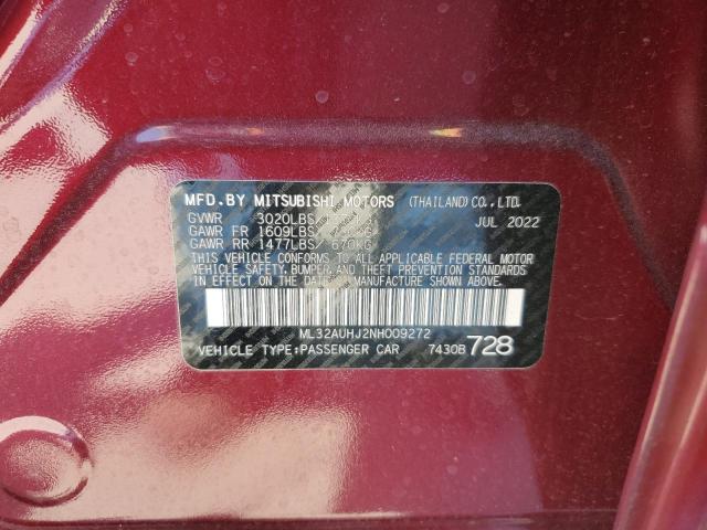 Photo 11 VIN: ML32AUHJ2NH009272 - MITSUBISHI MIRAGE ES 