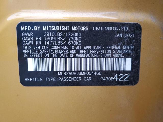 Photo 13 VIN: ML32AUHJ3MH004466 - MITSUBISHI MIRAGE ES 