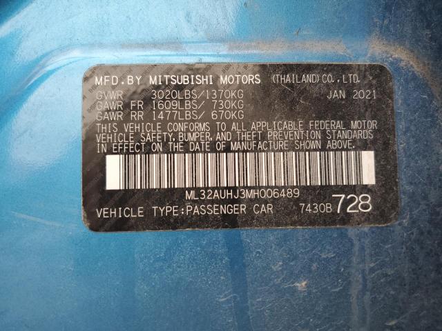 Photo 12 VIN: ML32AUHJ3MH006489 - MITSUBISHI MIRAGE 