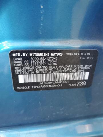 Photo 12 VIN: ML32AUHJ3MH007321 - MITSUBISHI MIRAGE ES 