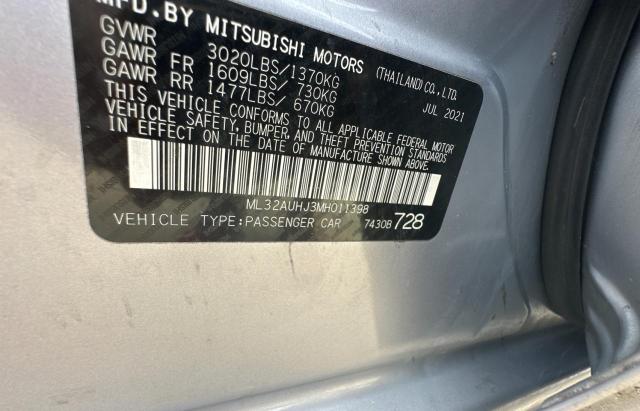 Photo 9 VIN: ML32AUHJ3MH011398 - MITSUBISHI MIRAGE ES 