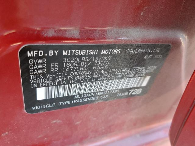 Photo 11 VIN: ML32AUHJ3MH012390 - MITSUBISHI MIRAGE ES 