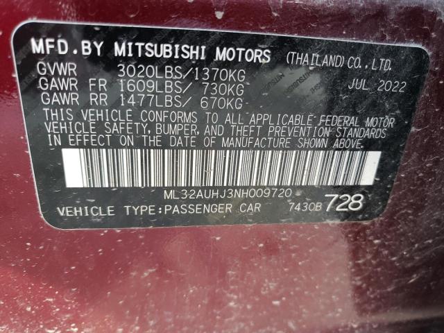 Photo 11 VIN: ML32AUHJ3NH009720 - MITSUBISHI MIRAGE ES 