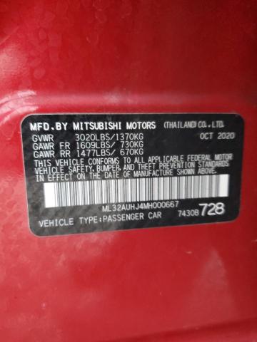 Photo 11 VIN: ML32AUHJ4MH000667 - MITSUBISHI MIRAGE 