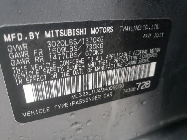 Photo 9 VIN: ML32AUHJ4MH009000 - MITSUBISHI MIRAGE ES 