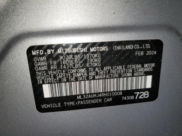 Photo 12 VIN: ML32AUHJ4RH010008 - MITSUBISHI MIRAGE ES 