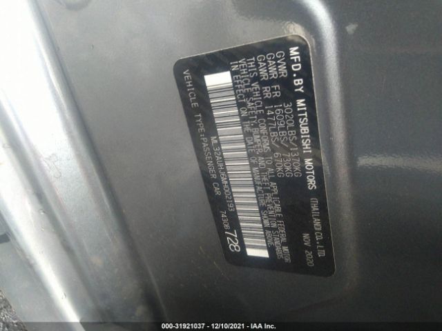 Photo 8 VIN: ML32AUHJ6MH002193 - MITSUBISHI MIRAGE 